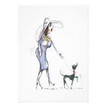 Marchant l'invitation de chien