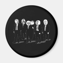 marche comique de visages de meme de rage aimant