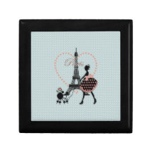 Marche vintage romantique mignonne de silhouette d boîte à bijoux