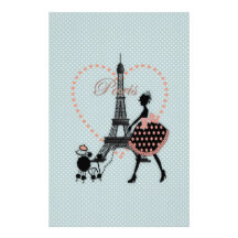Marche vintage romantique mignonne de silhouette d papier à lettre personnalisé