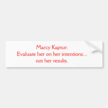 Marcy Kaptur :  Évaluez-la sur ses intentions .... Autocollant Pour Voiture