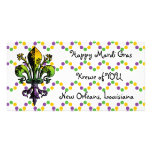 Mardi gras antique Fleur Cartes Avec Photo