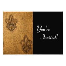 Mardi gras Fleur de Lis la Nouvelle-Orléans Invitations