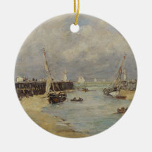 Marée basse chez Trouville, 1895 (huile sur le pan Ornement