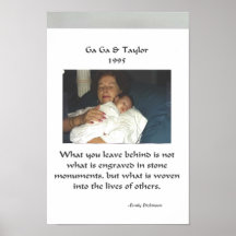 Margaret Reese et petit-fils, Taylor Reese Poster