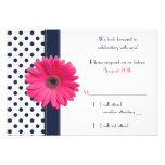 Marguerite blanche de rose de point de polka de ma faire-parts