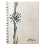 Marguerite bleu-clair vintage carnets
