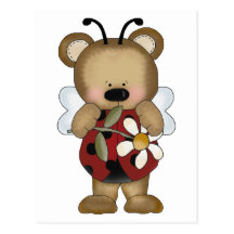 Marguerite de Madame Bug Baby Bear With Cartes Postales