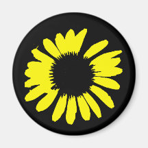 Marguerite jaune folle de "marguerite" - magnets