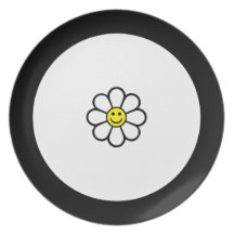 Marguerite souriante assiette pour soirée