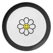 Marguerite souriante assiette
