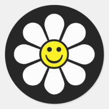 Marguerite souriante autocollants