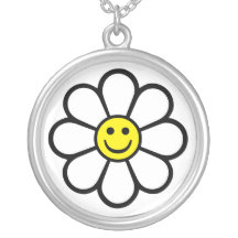Marguerite souriante collier personnalisé
