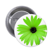 Marguerite verte badges avec agrafe