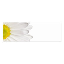 Marguerites customisées par arrière - plan de fleu cartes de visite personnelles