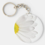 Marguerites customisées par arrière - plan de fleu porte-clé