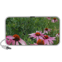 Marguerites dans le jardin haut-parleurs ordinateur portable