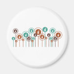 Marguerites de pharmacologie magnets pour réfrigérateur