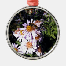 Marguerites de travail d'abeille décoration de noël
