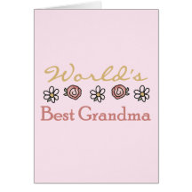 Marguerites et grand-maman du monde de roses meill cartes de vœux
