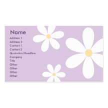 Marguerites pourpres - affaires cartes de visite personnelles