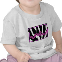 MARGUERITES ROSES DE GERBERA SUR LA COPIE DE ZÈBRE T-SHIRTS