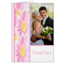 Marguerites roses de Gerbera sur le carte de remer