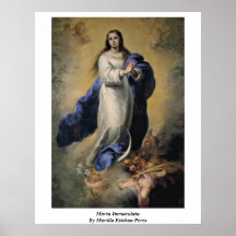 Maria Immaculata par Murillo Esteban Perez Affiche