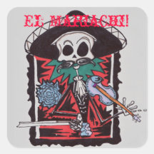 Mariachi d'EL ! Sticker Carré