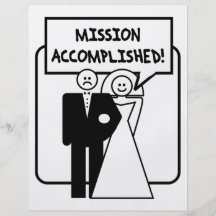 Mariage accompli "par mission" tract customisé