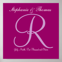 Mariage Affiche-Classique de monogramme