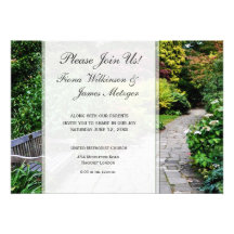 Mariage anglais de jardin invitations personnalisées