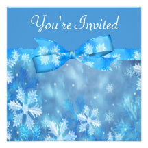 Mariage bleu glacial du pays des merveilles d'hive invitation