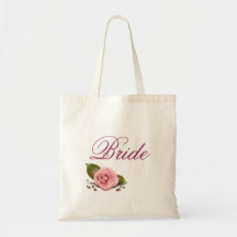 mariage campagnard floral de toile de jute de rose sacs fourre-tout