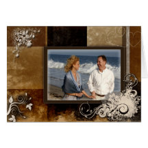 Mariage/carte de remerciements de flourish de Brow