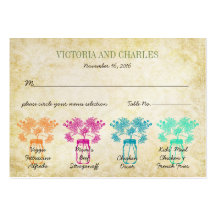 Mariage coloré de fleur sauvage de pot de maçon de modèles de cartes de visite
