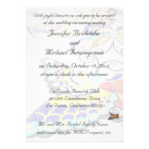 Mariage coloré joyeux de papillon invitations