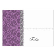 Mariage damassé mauve élégant cartes de visite professionnelles