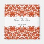 Mariage damassé rouge magnets pour réfrigérateur