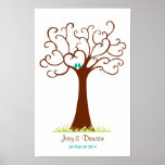 Mariage d'arbre d'empreinte digitale - Heartastic  Posters