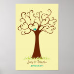 Mariage d'arbre d'empreinte digitale - Heartastic  Affiches