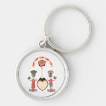 Mariage d'art populaire porte-clefs