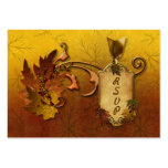 Mariage de automne RSVP de feuille d'automne Carte De Visite