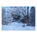 Mariage de banc d'hiver faire-part personnalisé