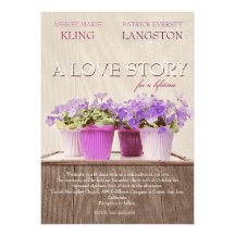 Mariage de campanule invitations personnalisées