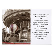Mariage de carrousel de Paris Invitations