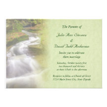Mariage de cascade cartons d'invitation