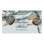 Mariage de coeur de pays de gris bleu cartes de visite professionnelles