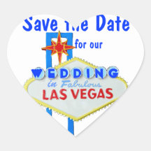 Mariage de forme de coeur de Las Vegas Adhésifs