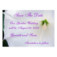 Mariage de jardin carte de visite